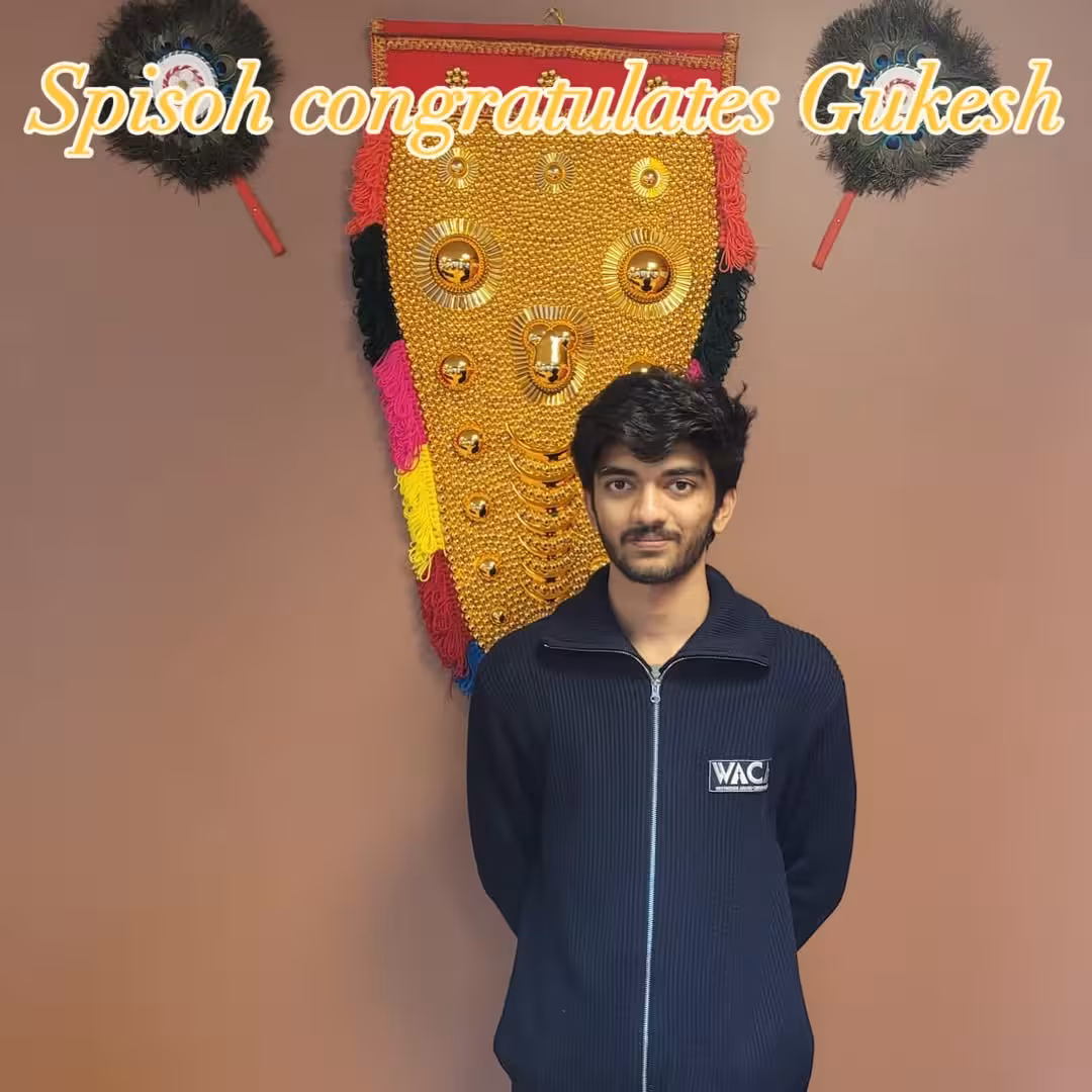 Gukesh Dommaraju Chess grandmaster at Spisoh in Stavanger