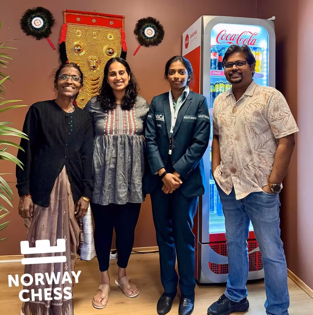 Vaishali Rameshbabu Chess grandmaster at Spisoh in Stavanger